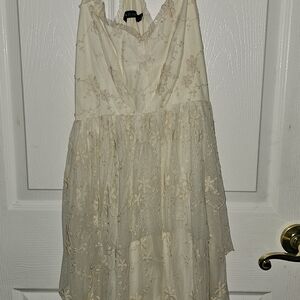 Ark & Co Cream Floral Lace Dress